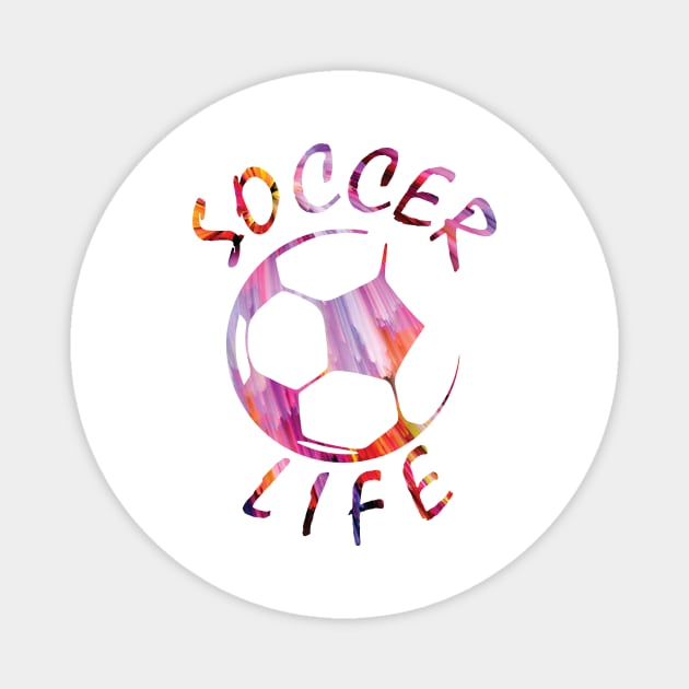 Soccer life teeshirt design Magnet by cusptees